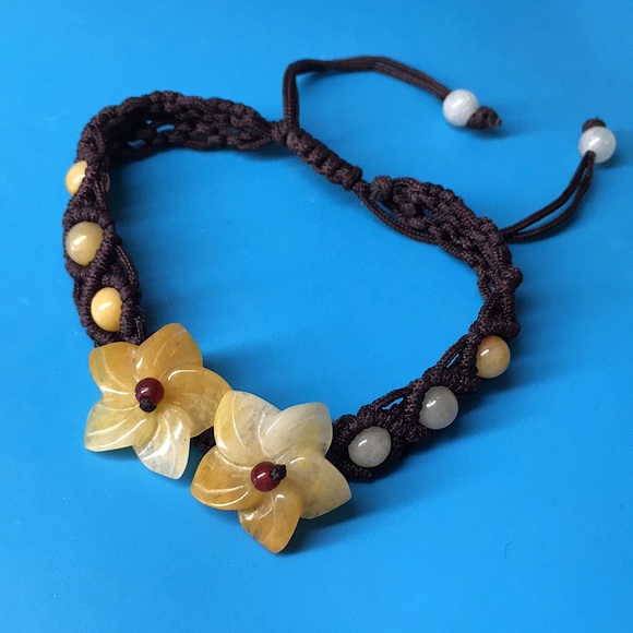 🖤Jade flower bracelet - Picture 1 of 13